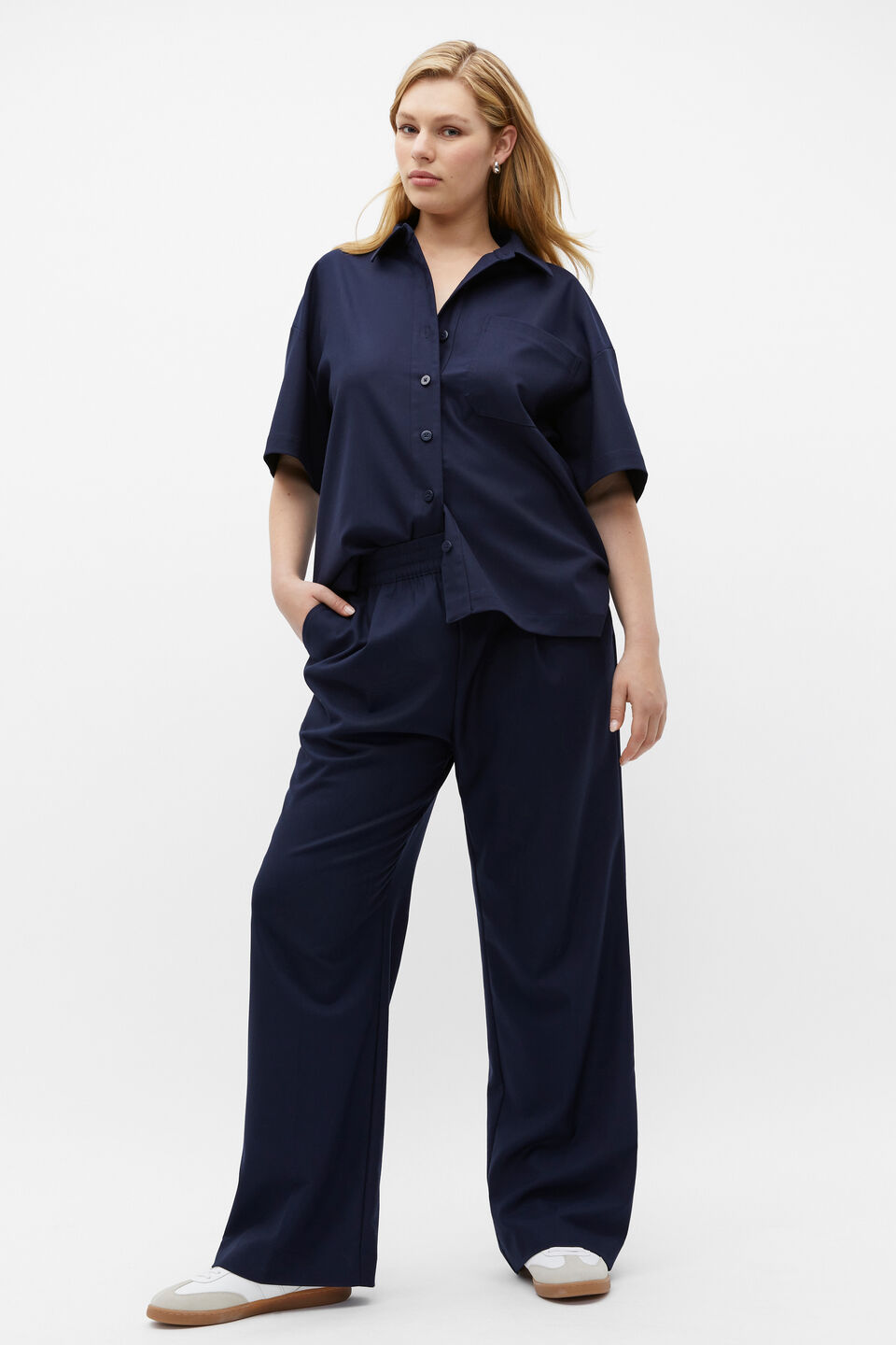 Elasticated Pull On Trouser  Midnight Sky