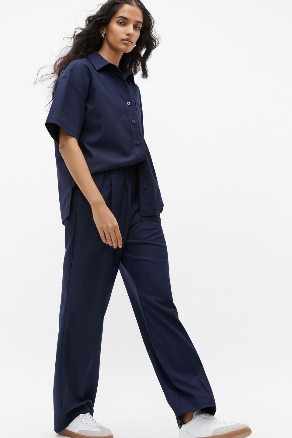 Elasticated Pull On Trouser  Midnight Sky