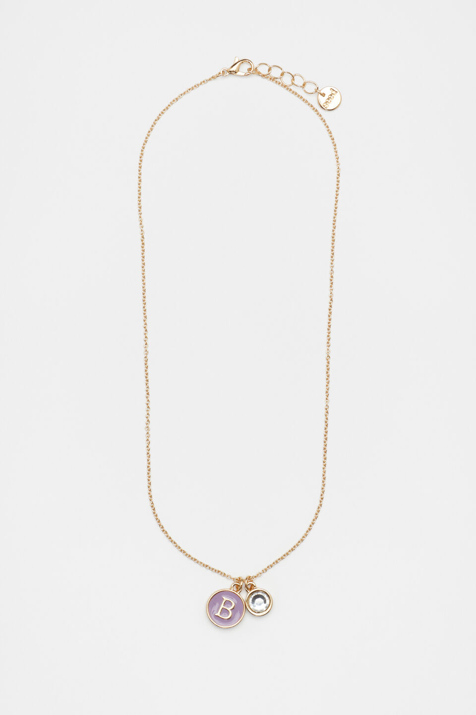 Initial Enamel Necklace  B