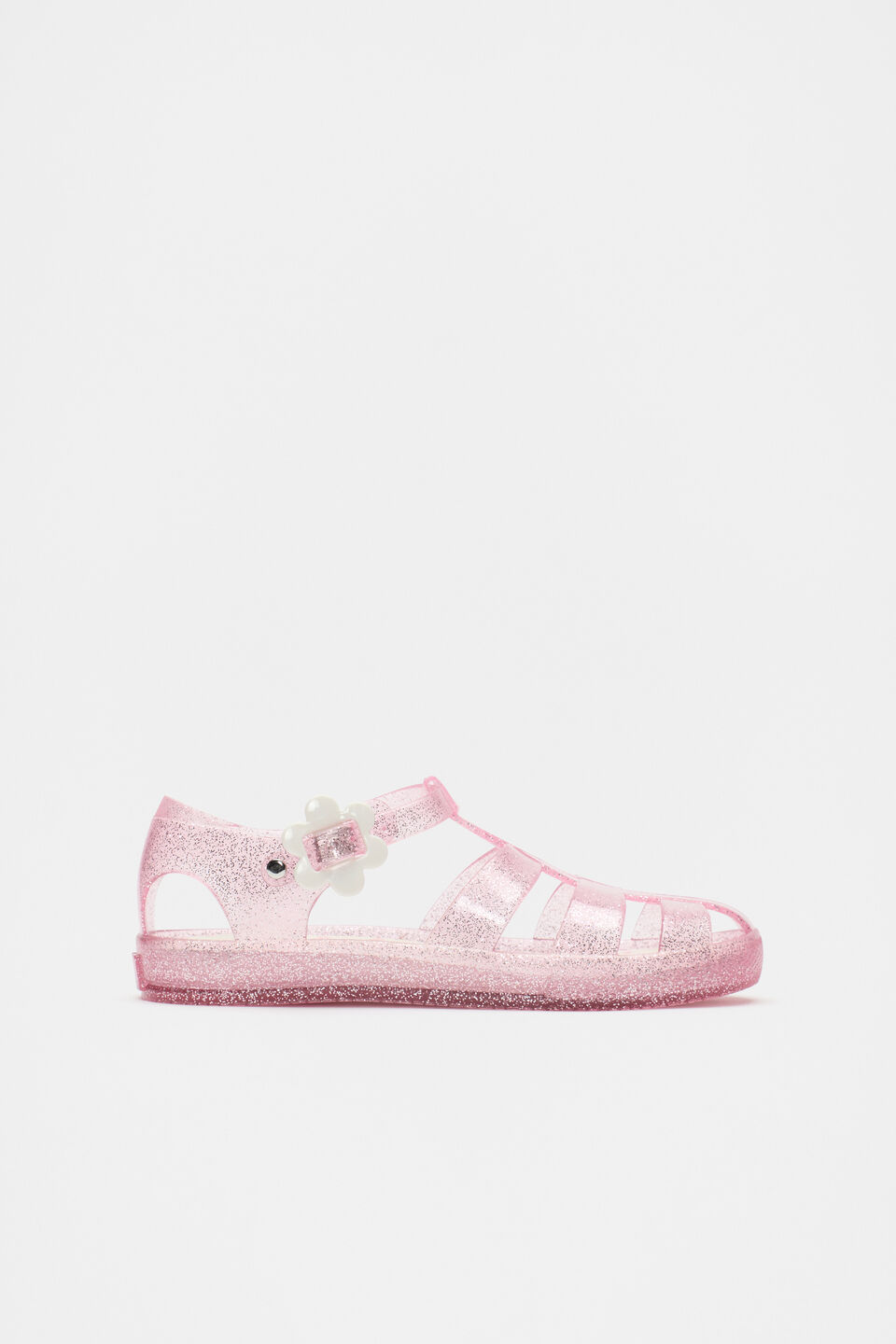Cage Jelly Sandal  Pink Glitter