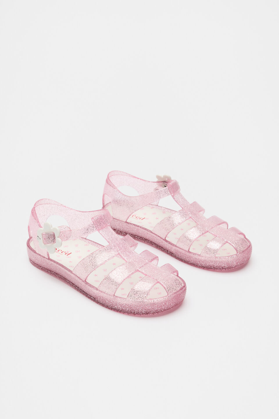 Cage Jelly Sandal  Pink Glitter