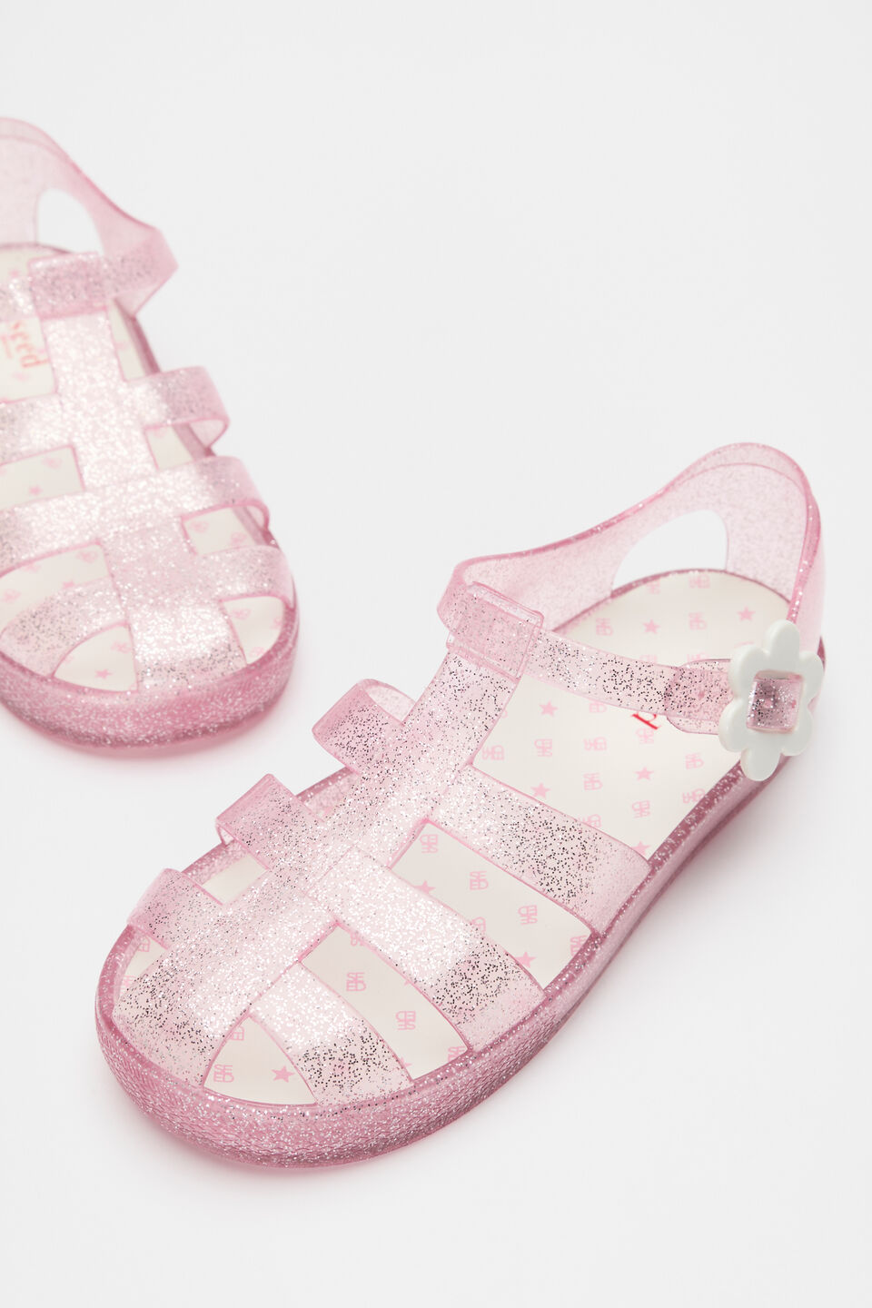 Cage Jelly Sandal  Pink Glitter