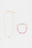 Initial Necklace & Bracelet Set  J  hi-res