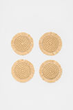 Lucia Woven Coaster Set of 4  Natural  hi-res