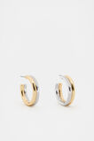 Two Tone Hoop  Gold Silver  hi-res