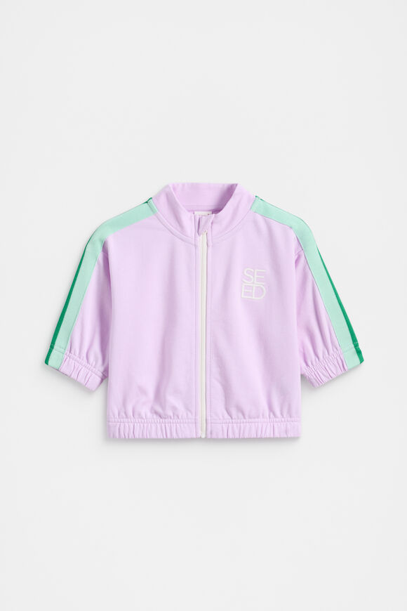 Zip Up Logo Sweat  Soft Lilac  hi-res
