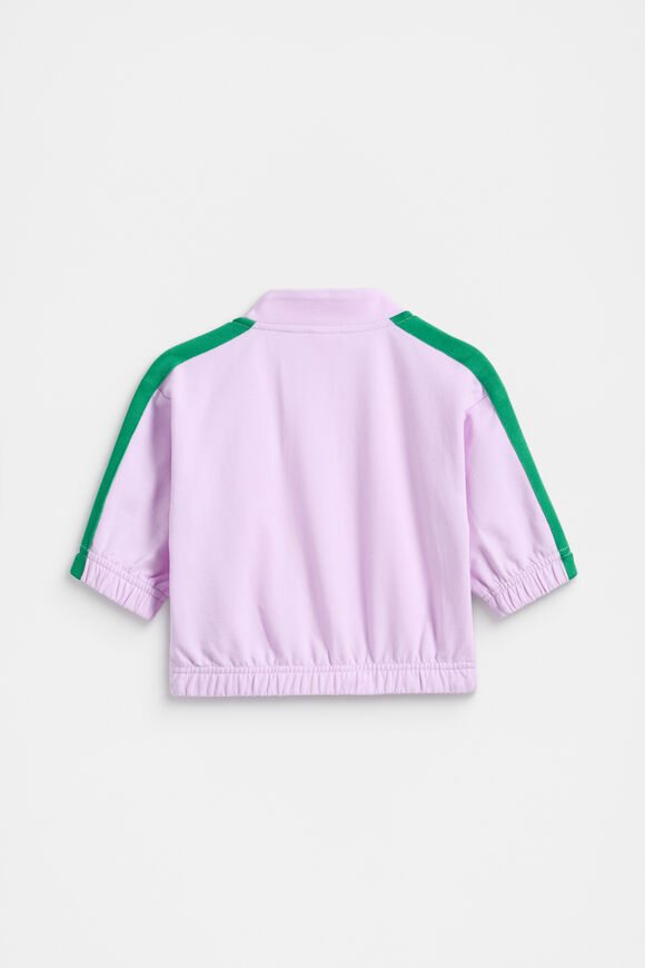 Zip Up Logo Sweat  Soft Lilac  hi-res