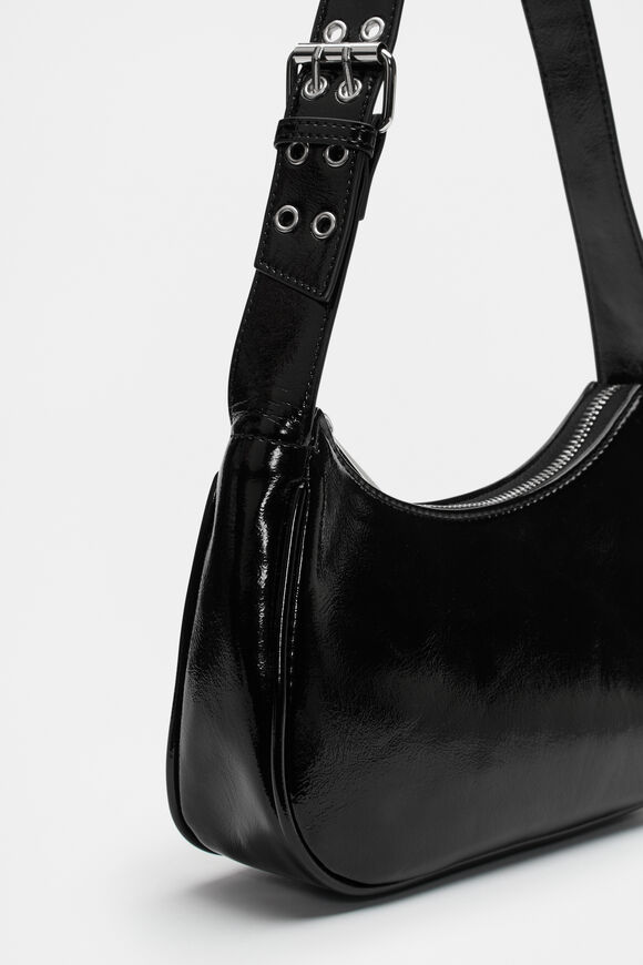 Eyelet Shoulder Bag  Black  hi-res