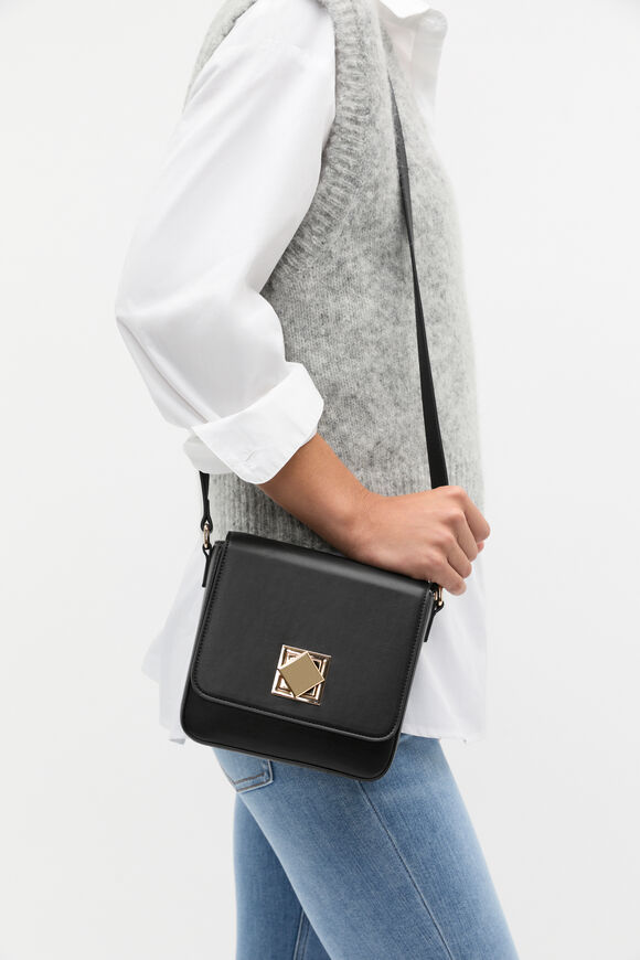 Boxy Crossbody Bag  Black  hi-res