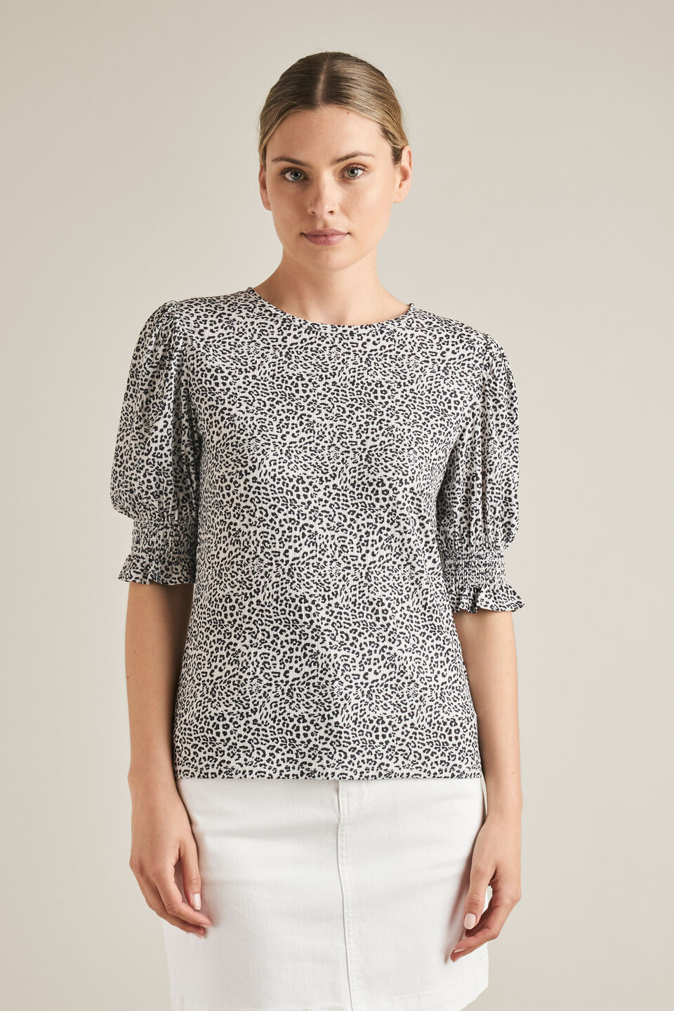 Shirred Sleeve Top  