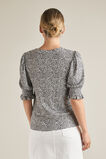 Shirred Sleeve Top    hi-res