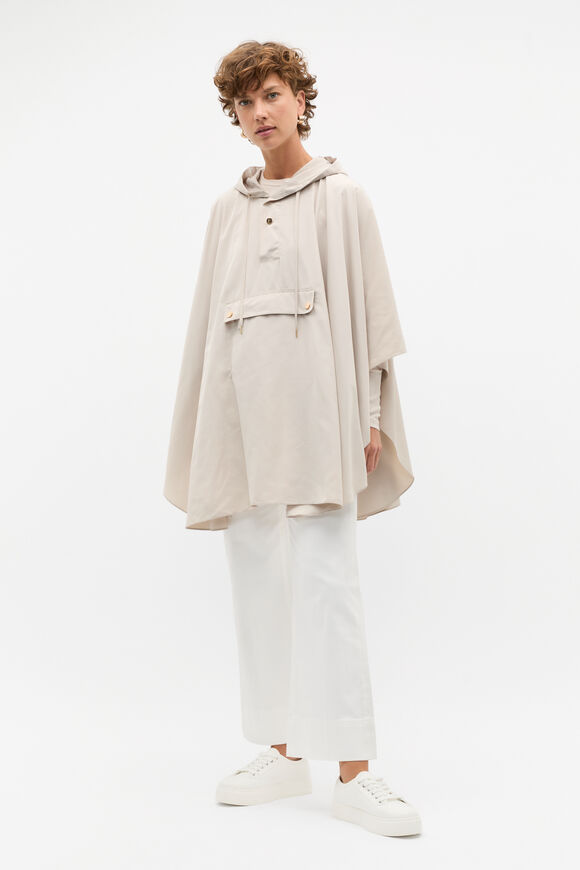 Packable Rain Poncho  Oat  hi-res
