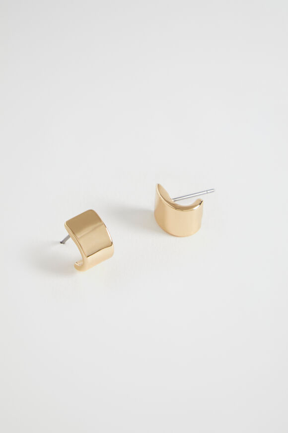 Mini Rectangle Stud  Gold  hi-res
