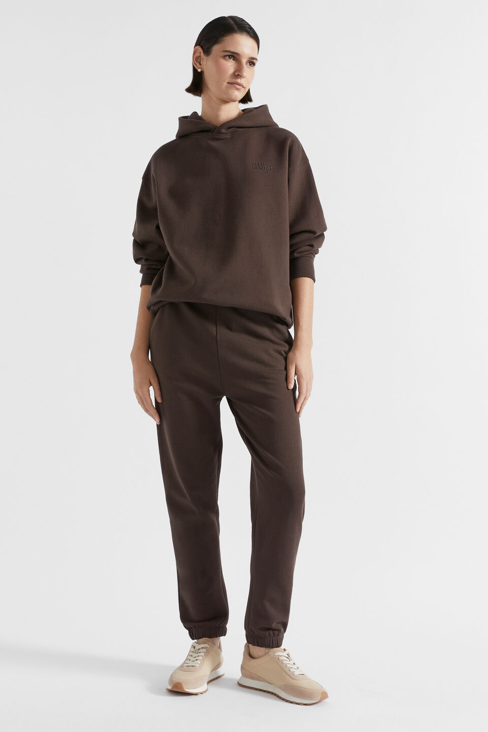 Fleece Boyfriend Hoodie  Dark Espresso