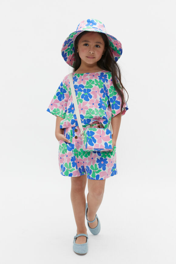 Retro Floral Top  Pine Lime  hi-res