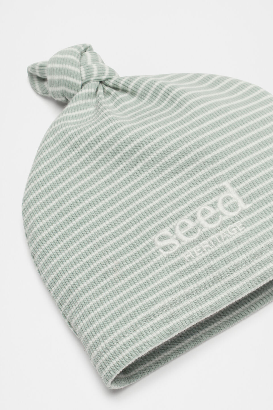 Core Logo Knot Hat  Sage Stripe
