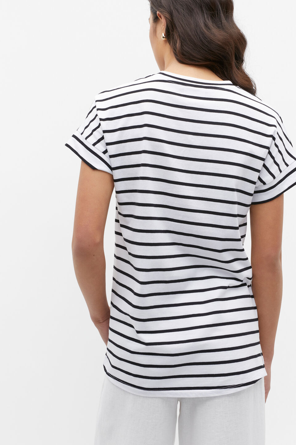 Core Longline Tee  Mono Stripe