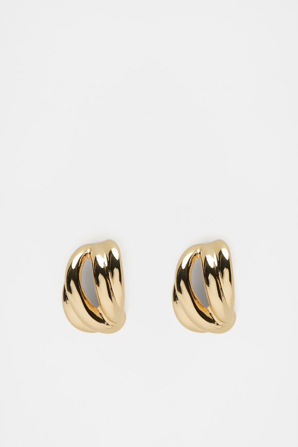 Twist Hoops Earring  Gold  hi-res