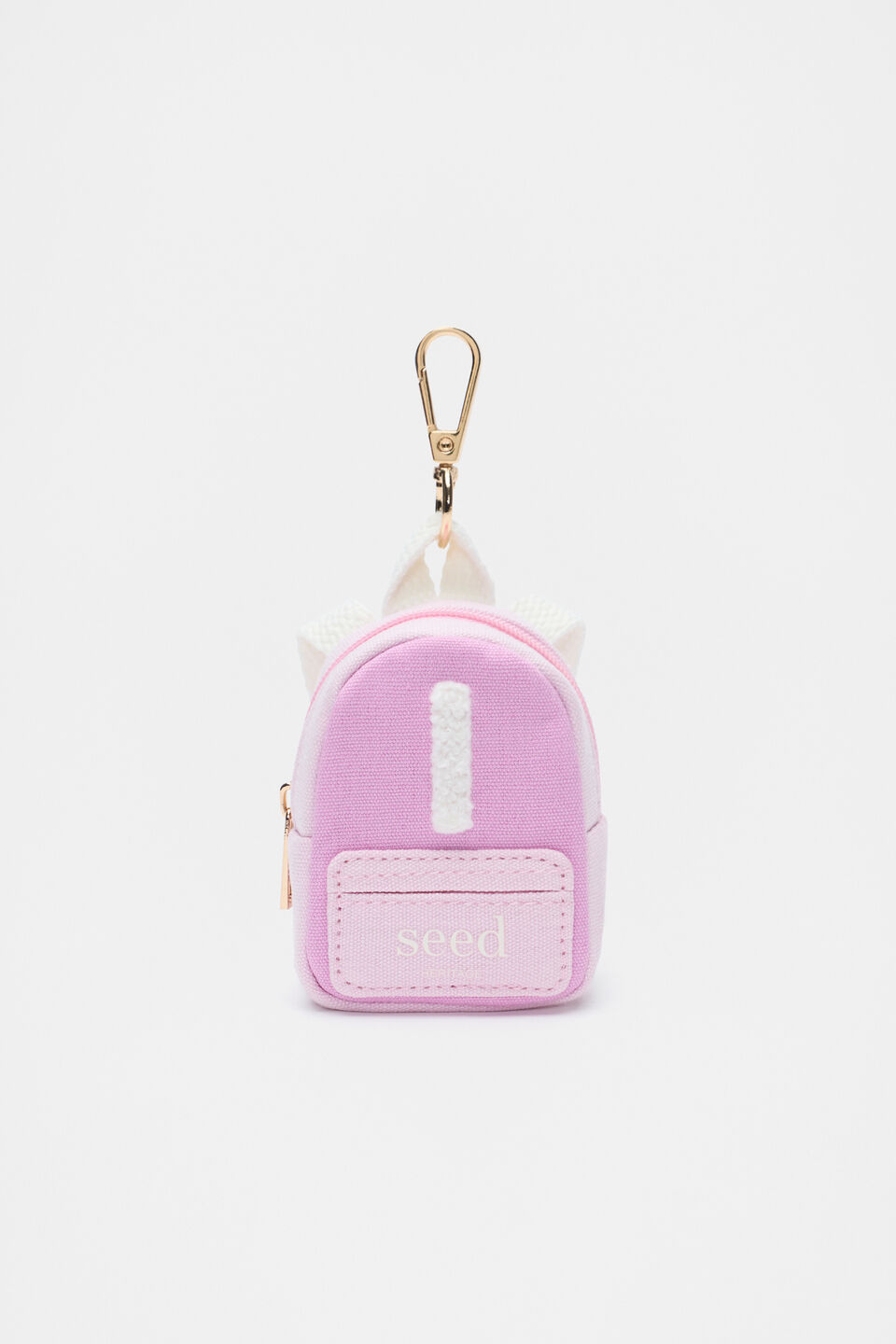 Mini Backpack Initial Keyring  I