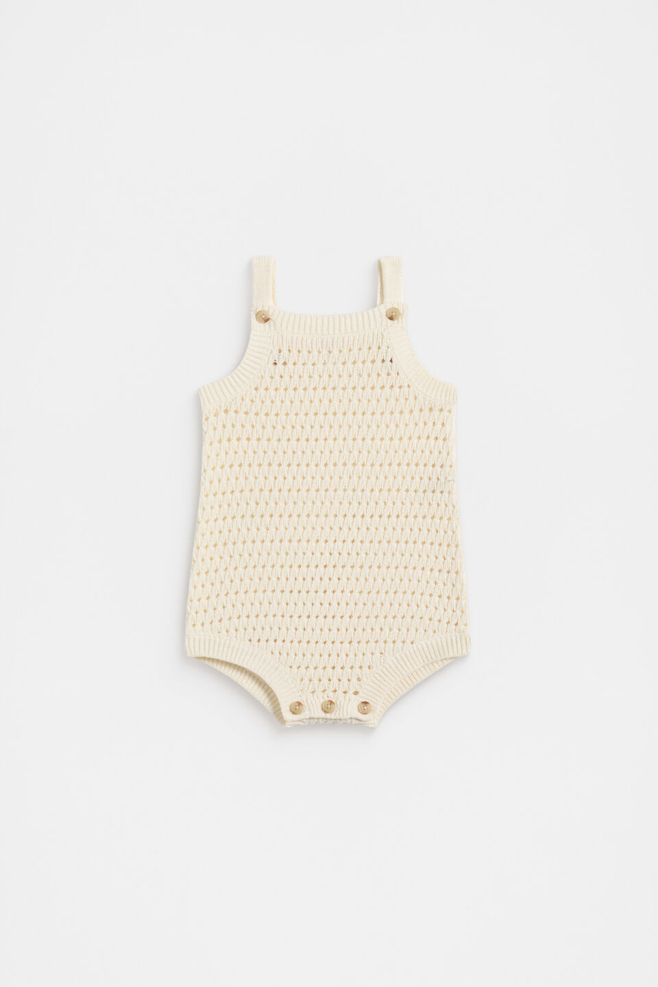 Textured Knit Romper  Nb Canvas