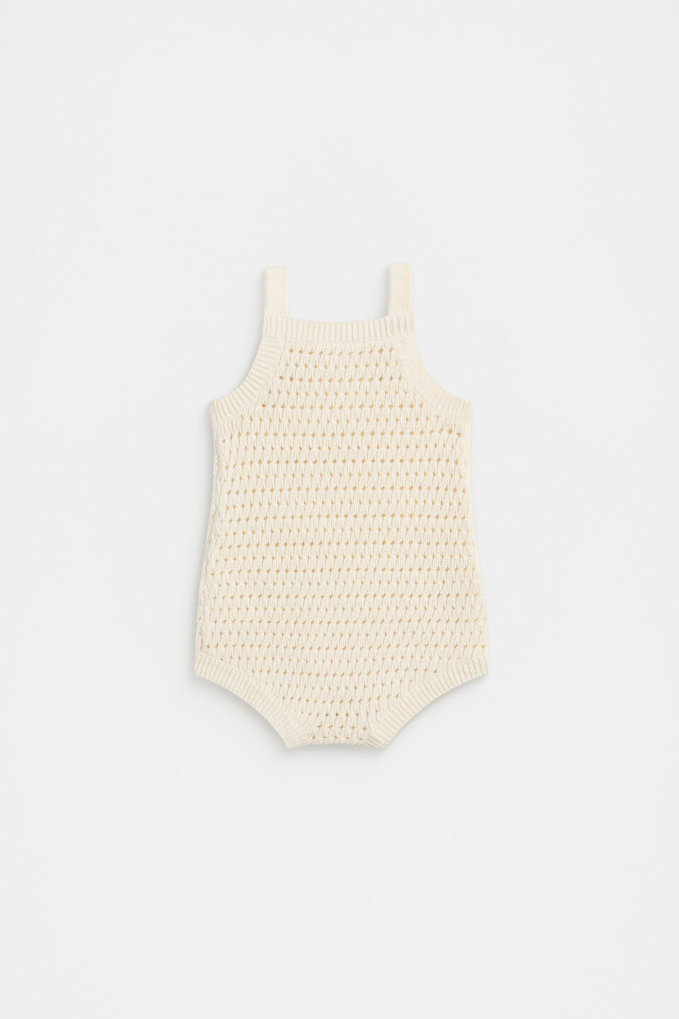 Textured Knit Romper  Nb Canvas