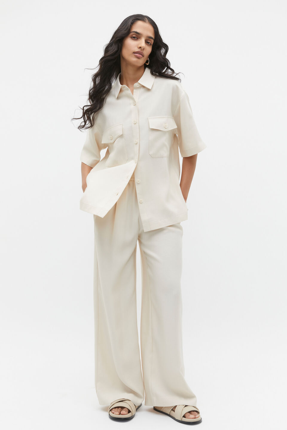 Short Sleeve Utility Shirt  Frappe