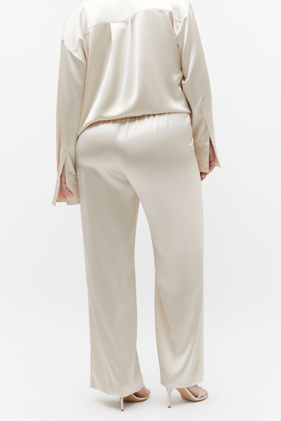Satin Wide Leg Pant  Frappe