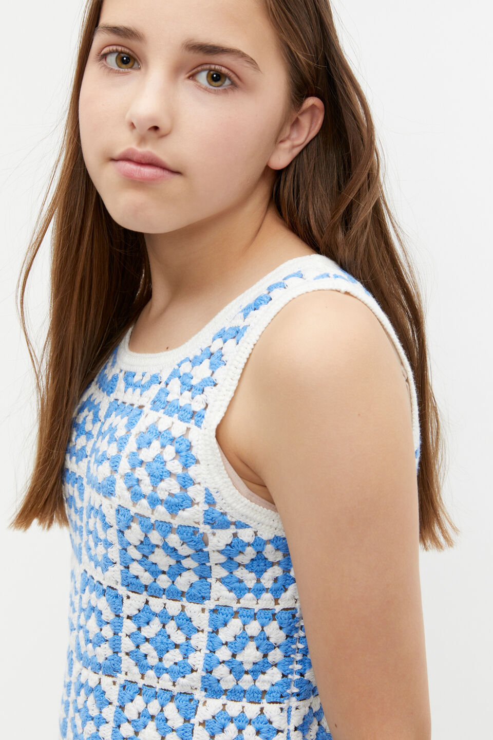 Crochet Dress  Electric Blue