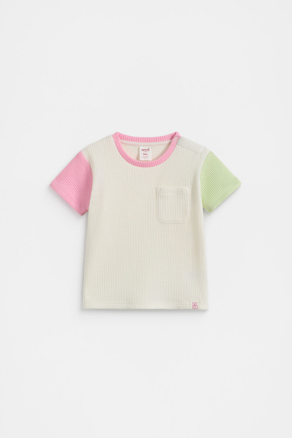 Colourblock Tee  Milk