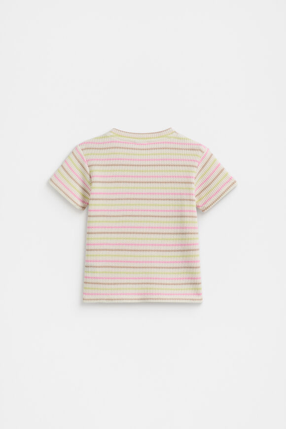 Stripe Waffle Tee  Multi  hi-res