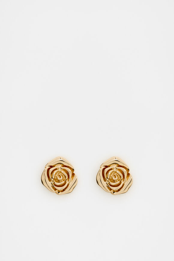 Rosette Mini Stud  Gold  hi-res