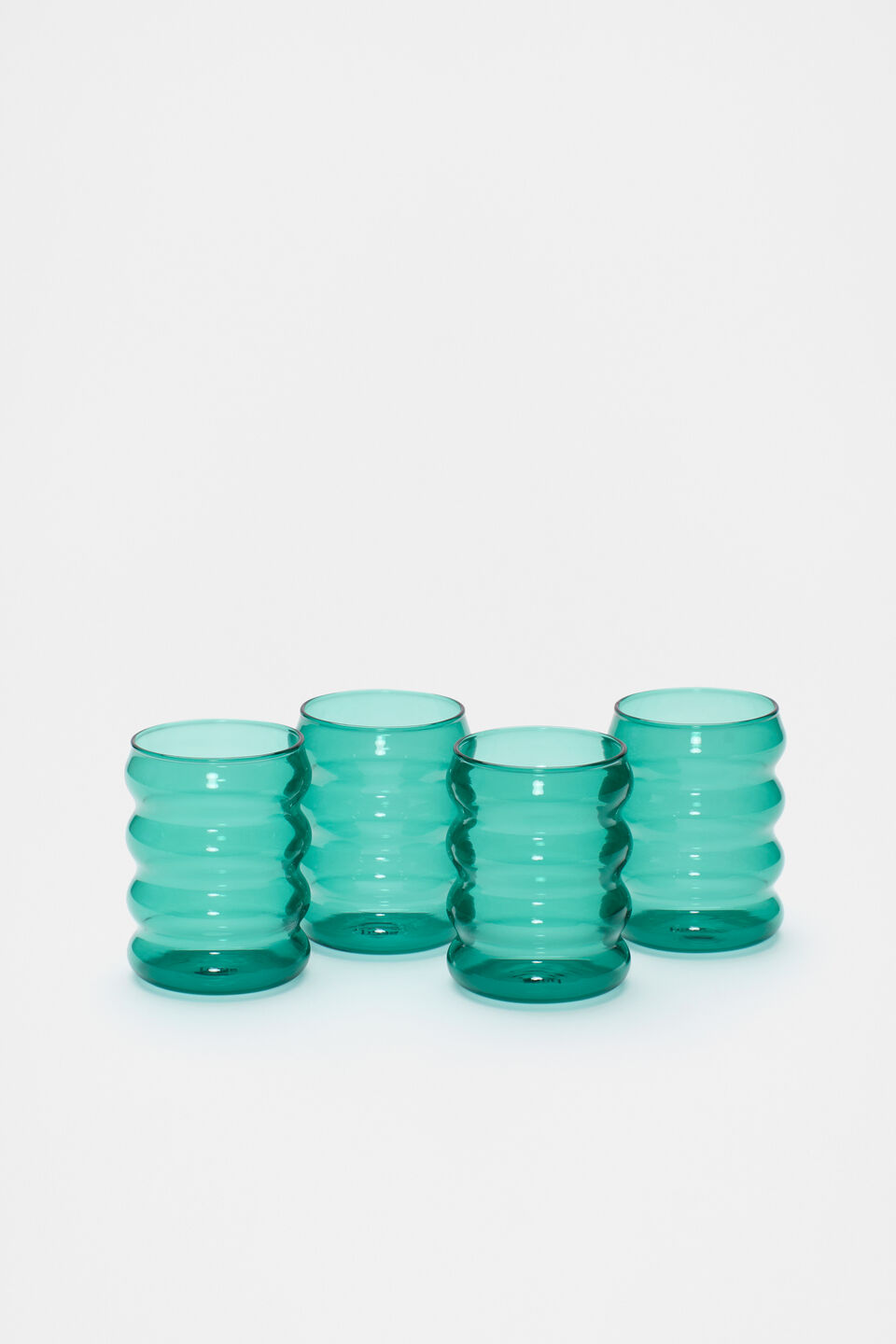 Florence Tumbler Set of 4  Deep Emerald