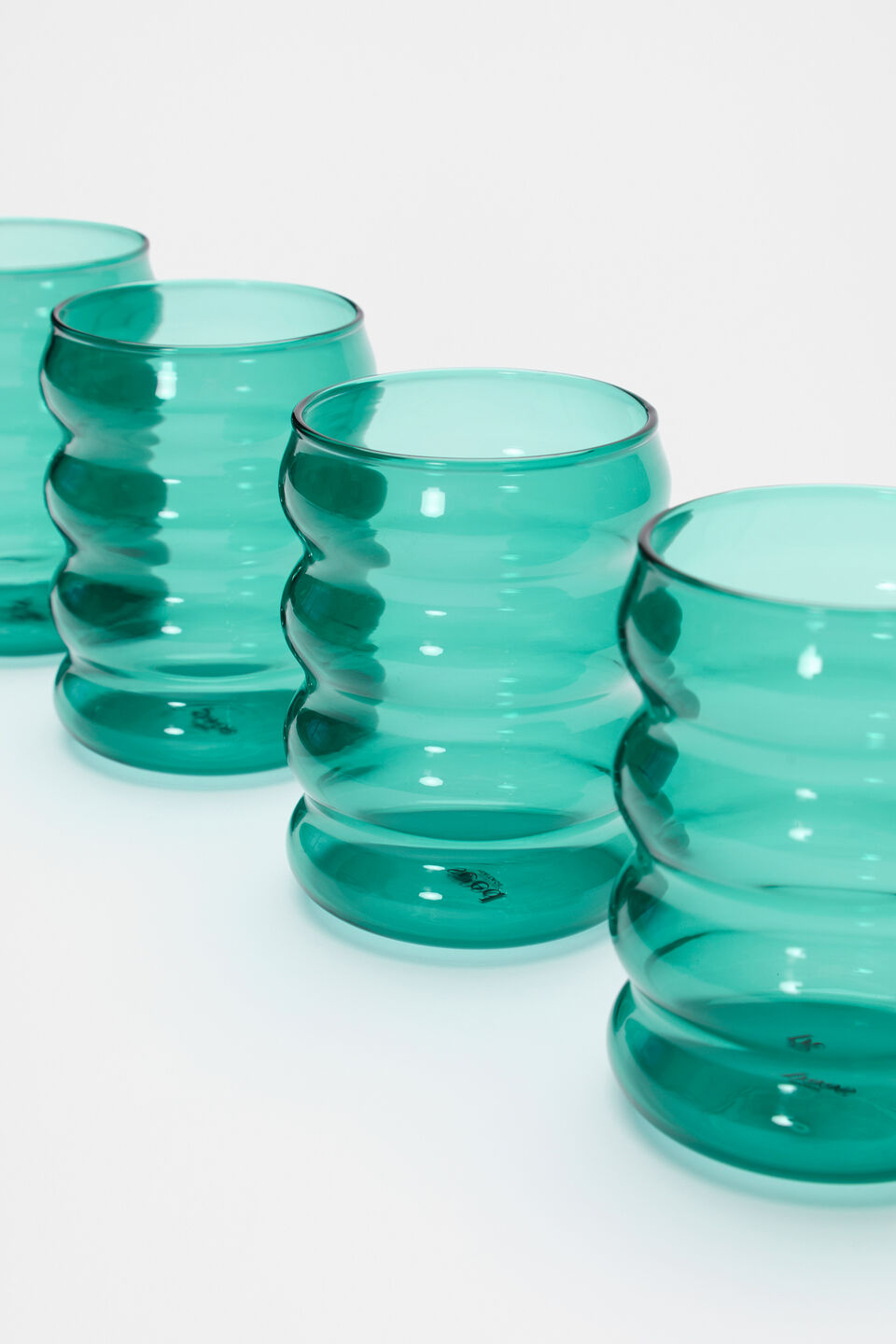 Florence Tumbler Set of 4  Deep Emerald