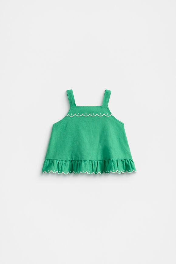 Scallop Trim Cami  Deep Emerald  hi-res