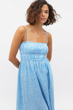 Linen Smocked Midi Dress  Amalfi Stripe  hi-res