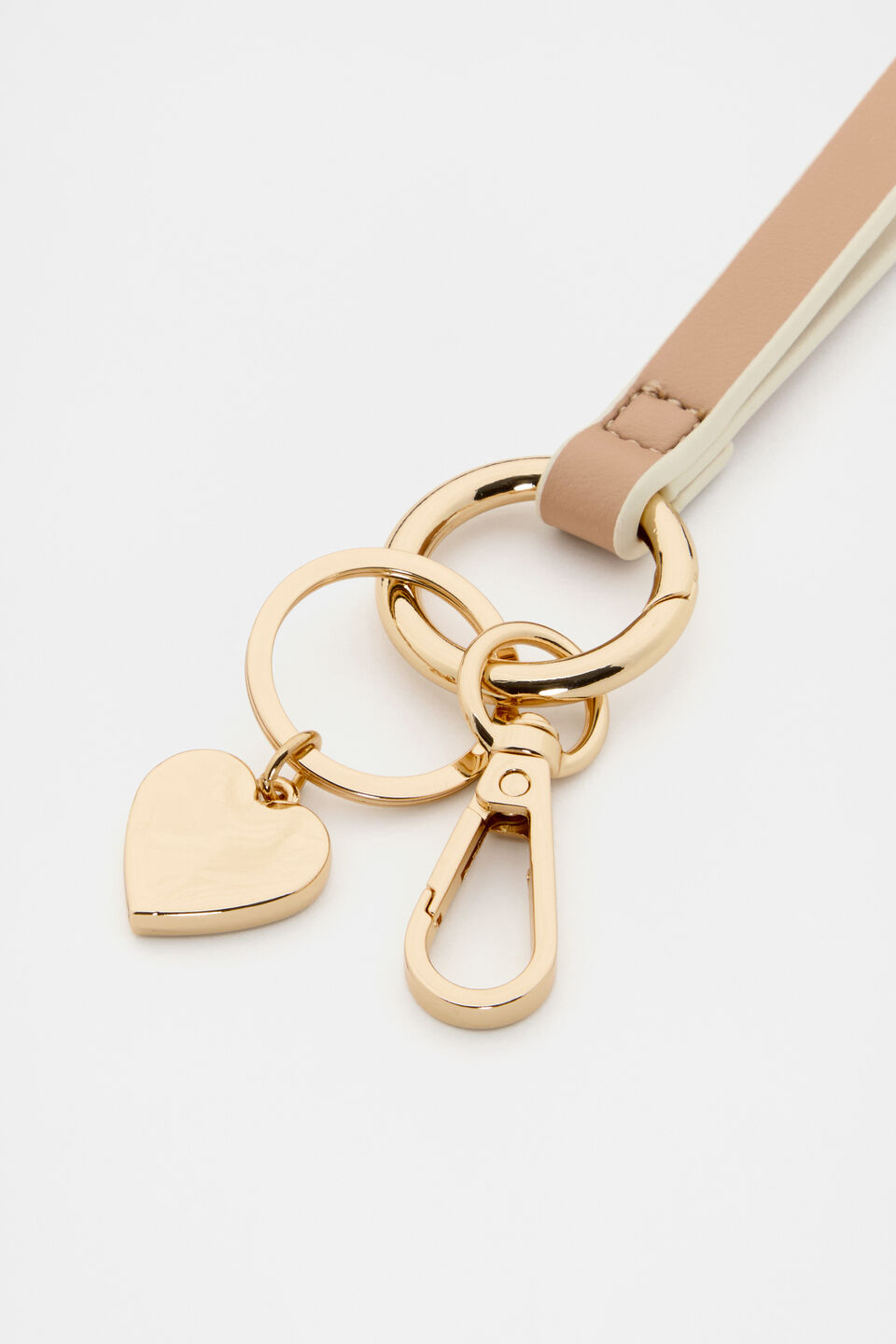 Soft Beige Wrist Letter Strap  Heart