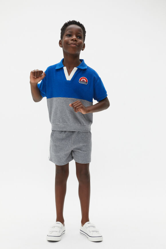 Towelling Polo  Cobalt  hi-res