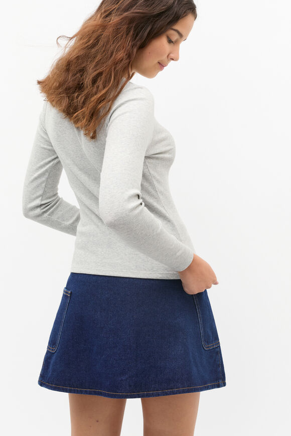 Core Rib Tee  Light Grey Marle  hi-res