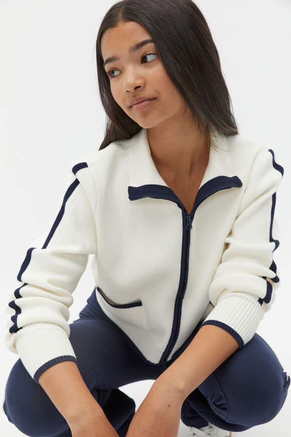 Zip Pocket Cardigan  Light Cream  hi-res
