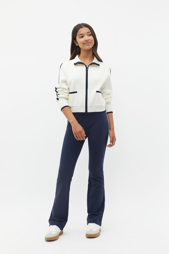 Zip Pocket Cardigan  Light Cream  hi-res