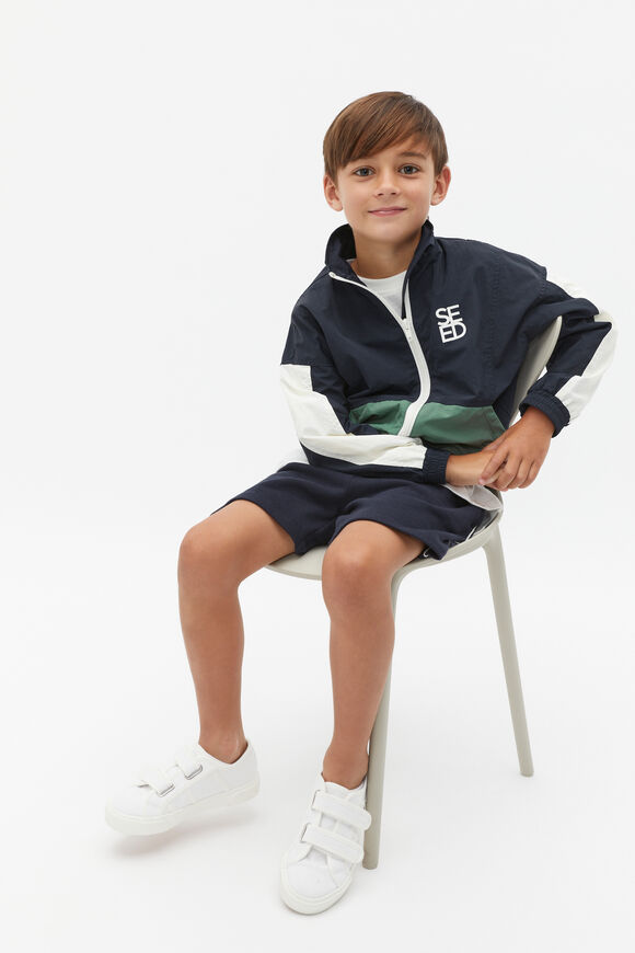 Logo Spray Jacket  Midnight Blue  hi-res