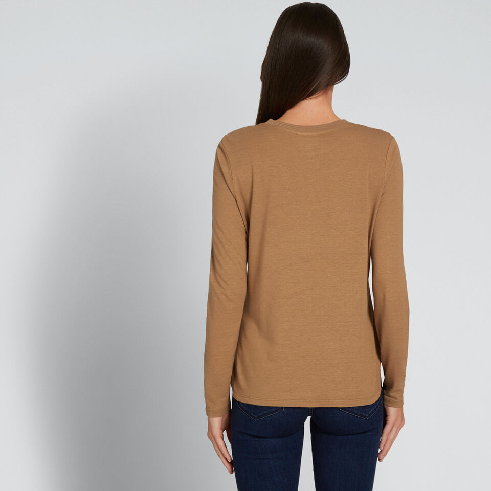 Linen Blend Top  