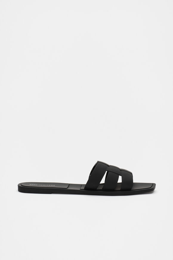 Woven Moulded Slide  Black  hi-res