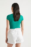 Square Neck Rib Tee  Deep Teal  hi-res
