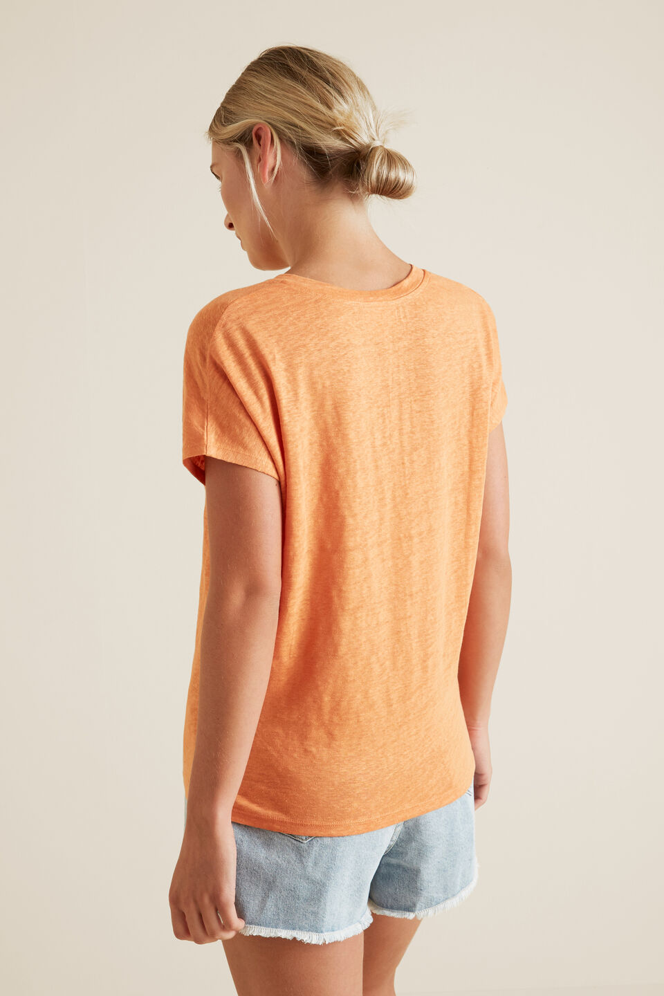 V Neck Linen Top  