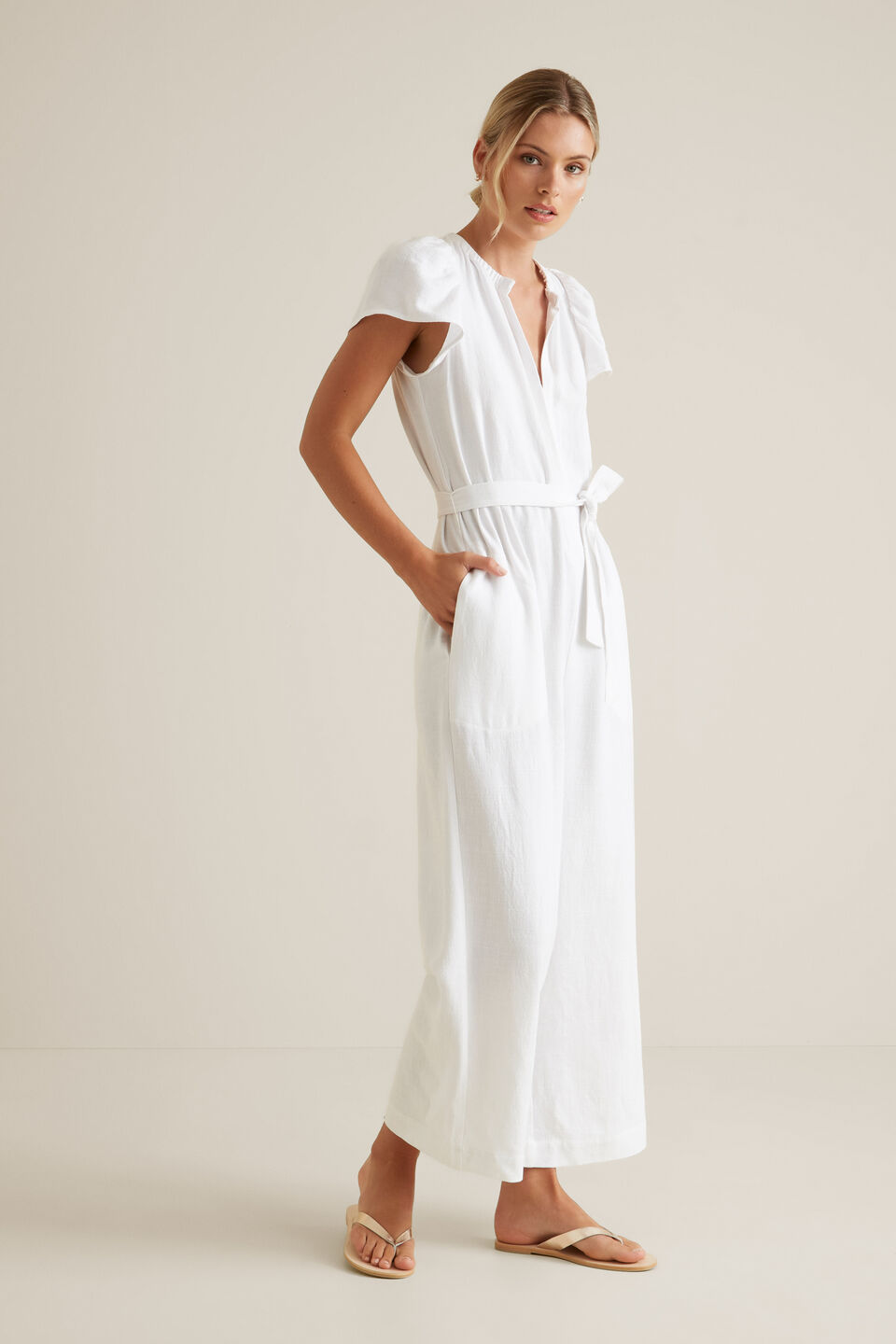 Frill Sleeve Jumpsuit  