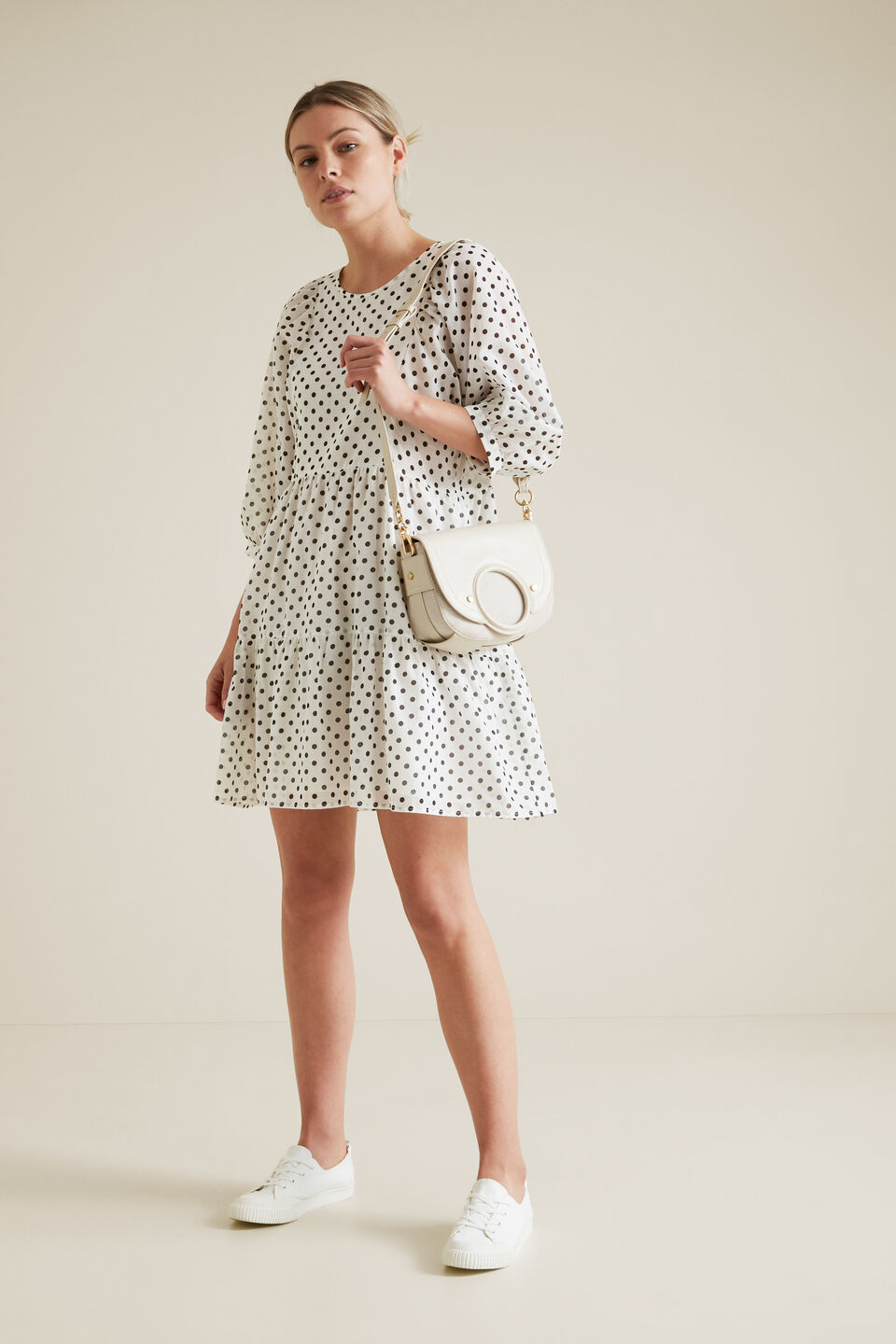 Tiered Spot Dress  