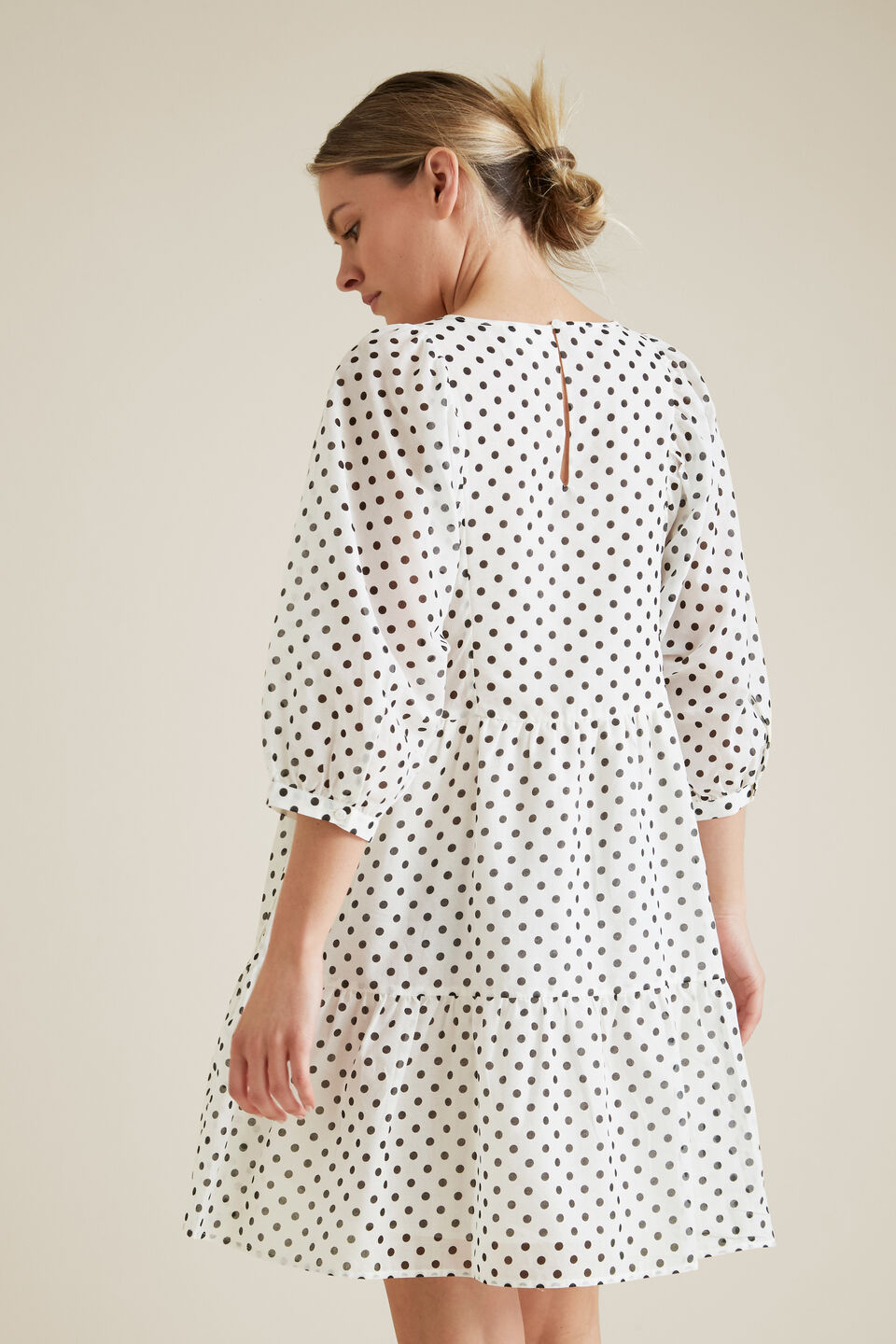 Tiered Spot Dress  