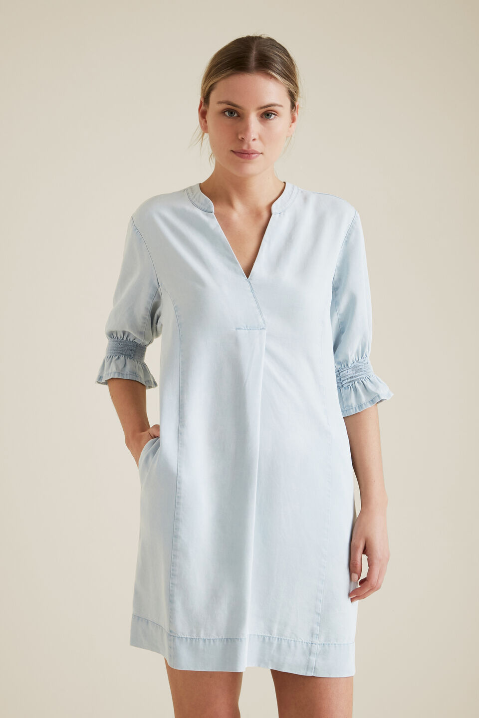 Tencel Shift Dress  