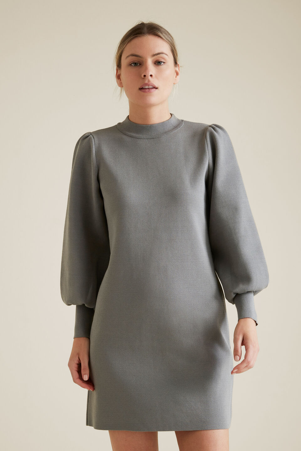 Blouson Knit Dress  